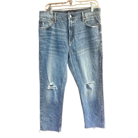 Gap Womans distressed Crop-raw hems Jeans Sz 10 NWT - Picture 1 of 8